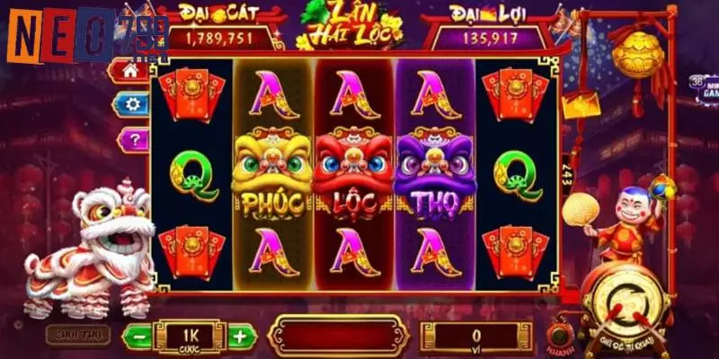 Các tỷ lệ trúng thưởng khi quay slot Lân Hái Lộc